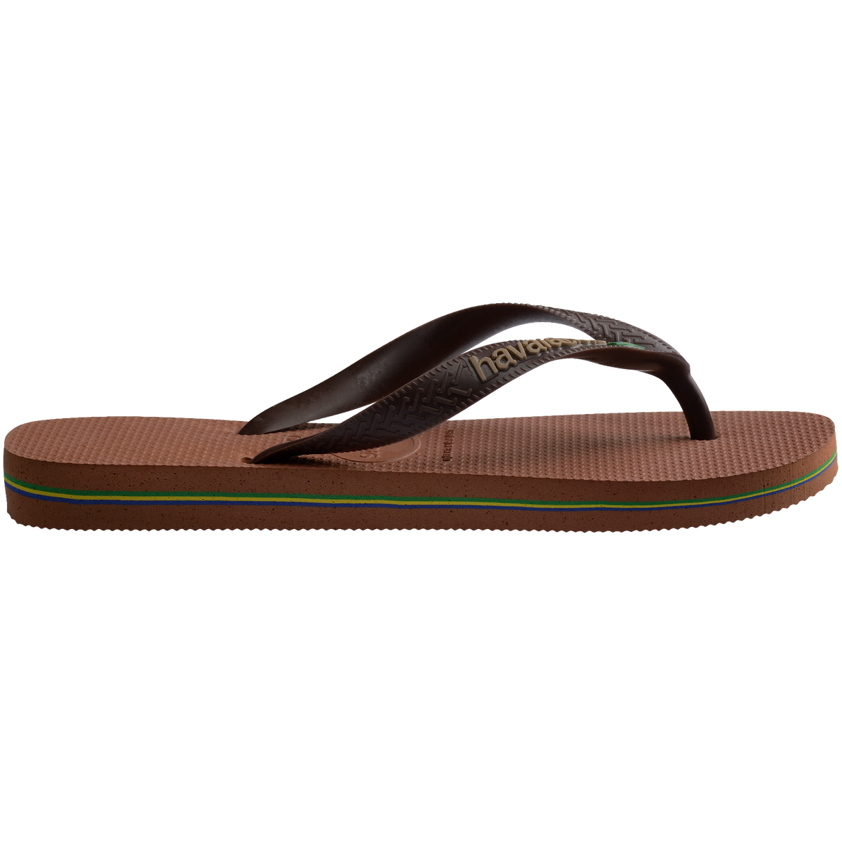 Women's Brazil Logo Flip Flops - RUST/COFFEE